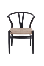 Hans Wegner Wishbone Chair - Black Natural Cord