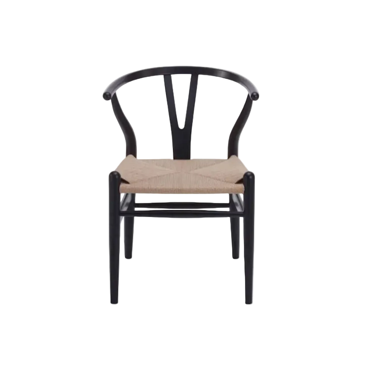 Hans Wegner Wishbone Chair - Black Natural Cord