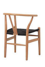 Hans Wegner Wishbone Chair - Natural Black Cord