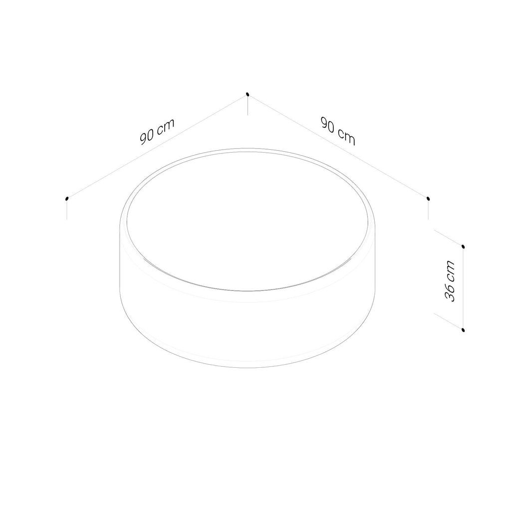Mia 900 Round Coffee Table - Oak Natural & Marble