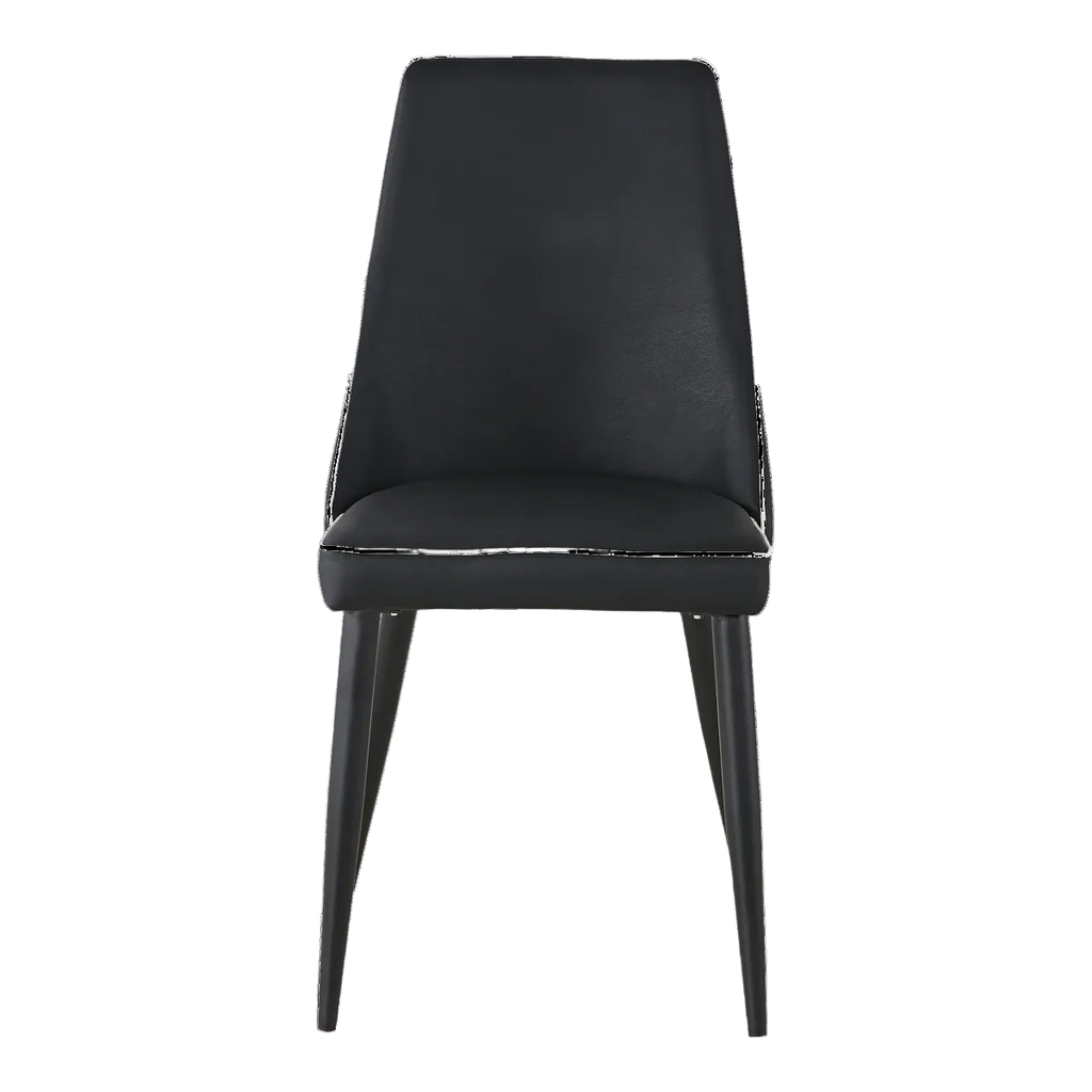 Cleo Upholstered PU Leather Dining Chair – Black