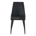 Cleo Upholstered PU Leather Dining Chair – Black