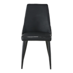 Cleo Upholstered PU Leather Dining Chair – Black