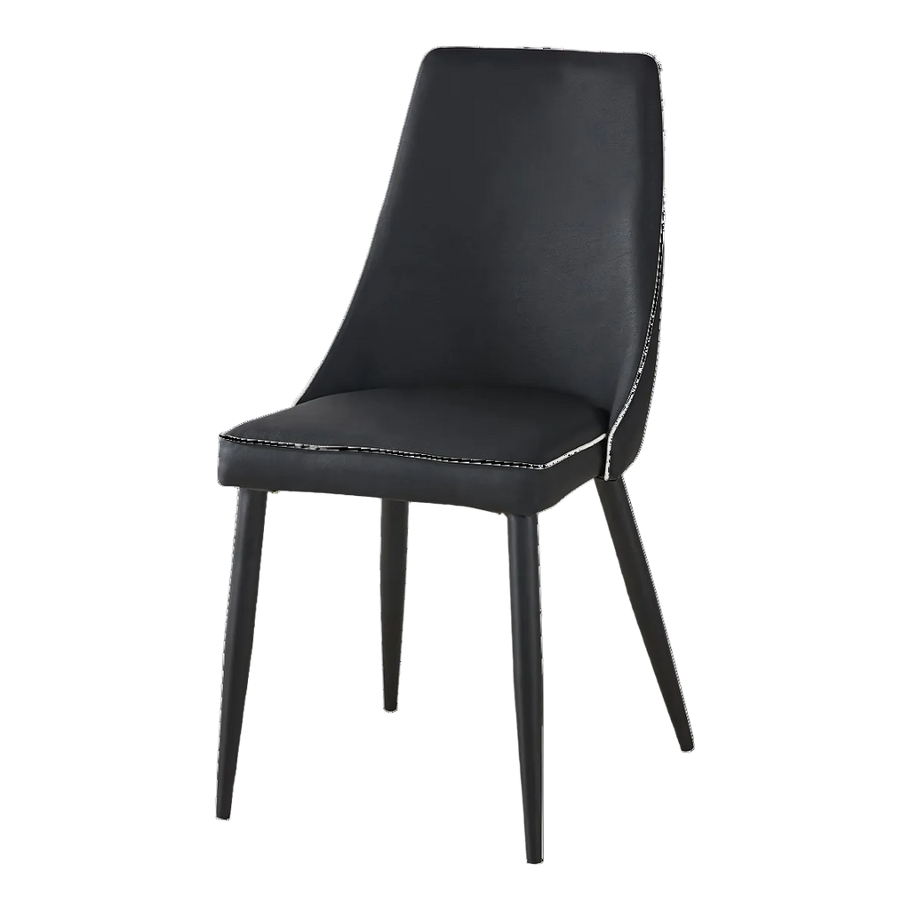 Cleo Upholstered PU Leather Dining Chair – Black