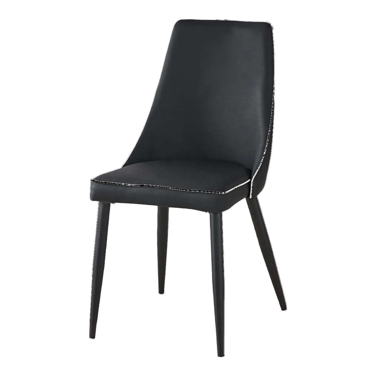 Cleo Upholstered PU Leather Dining Chair – Black