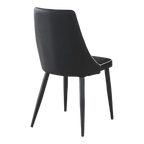 Cleo Upholstered PU Leather Dining Chair – Black