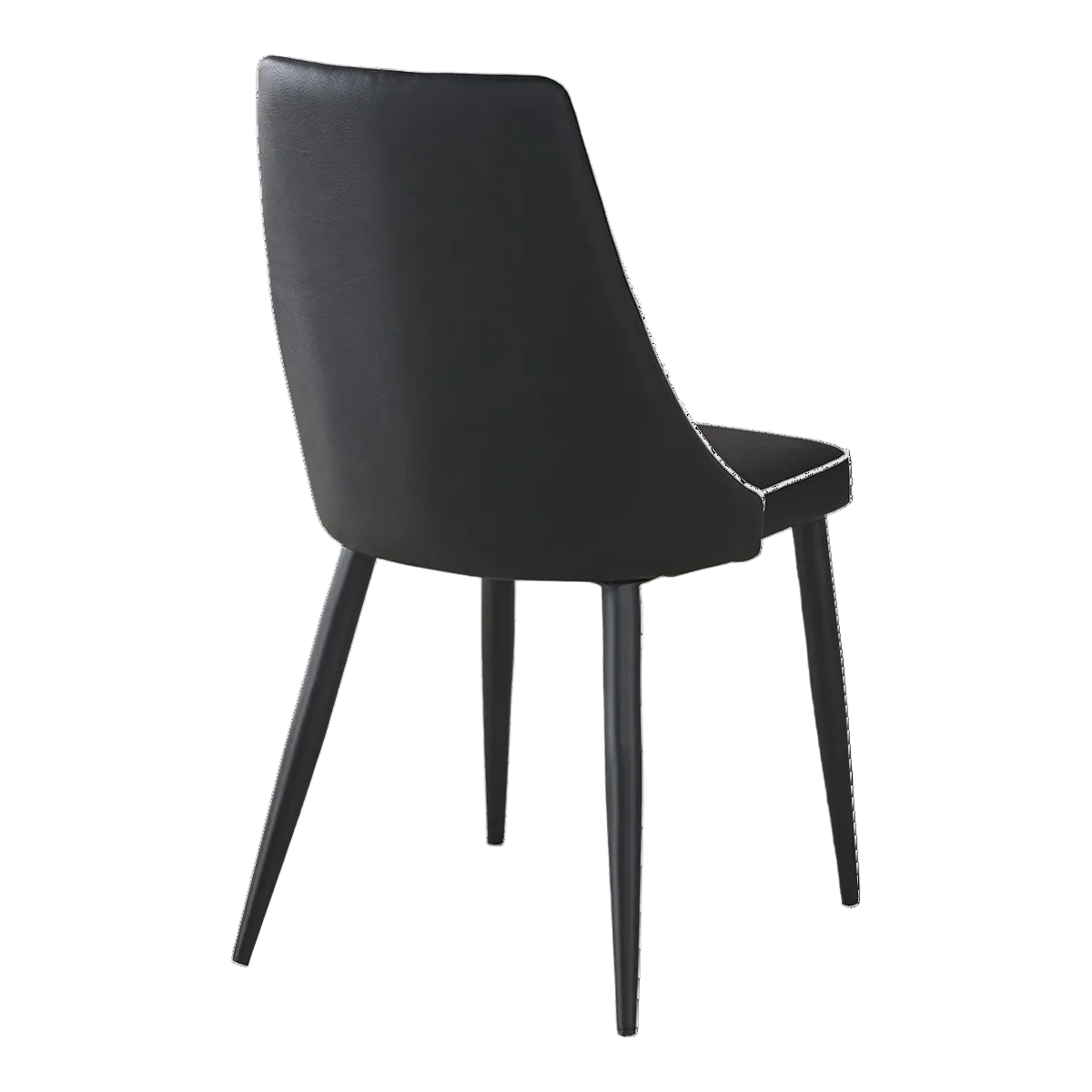 Cleo Upholstered PU Leather Dining Chair – Black