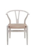 Hans Wegner Wishbone Chair - White Natural Cord
