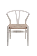 Hans Wegner Wishbone Chair - White Natural Cord