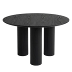 Doric Round Dining Table 120cm - Black