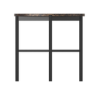Nimes Lamp Table - Dark Emperador & Black Powder Coat