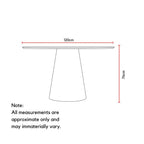 Moon Round Dining Table 120cm - Black