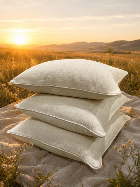 Forest Green Woven Cushion Feather Insert