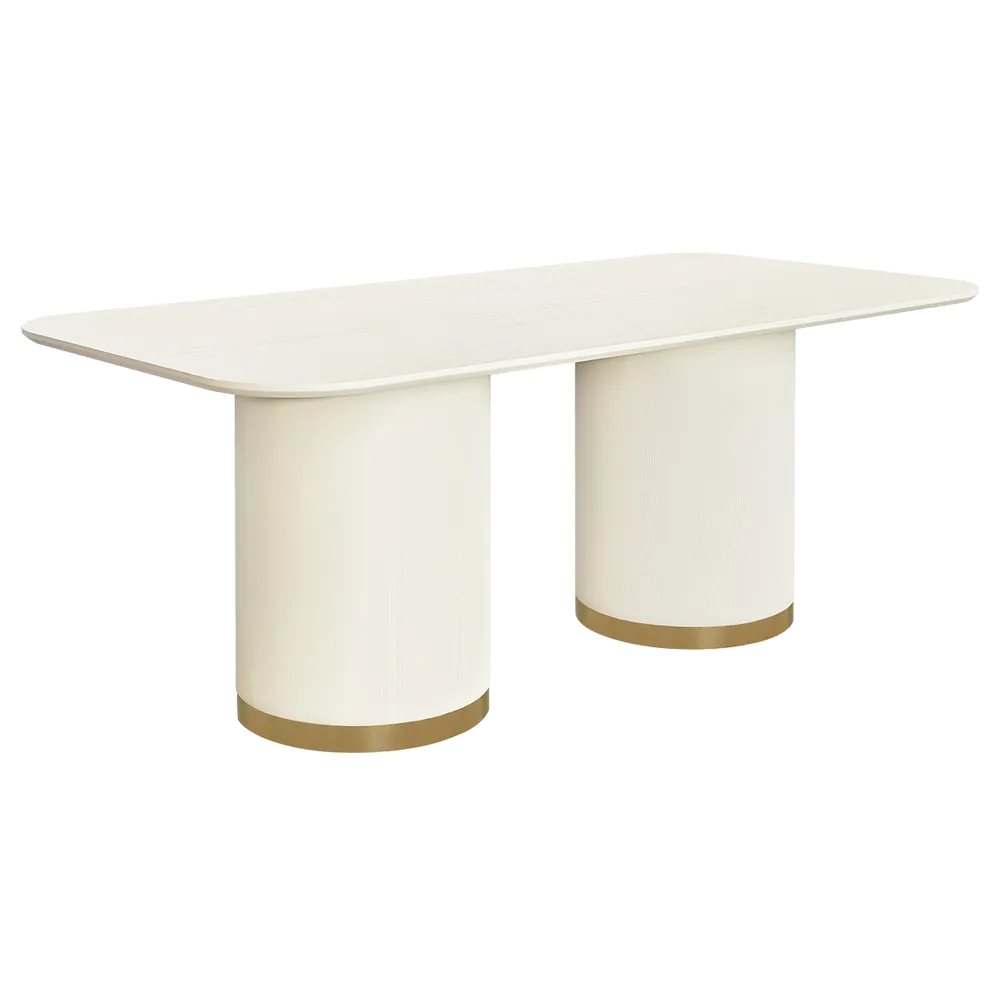Eli Rectangular Dining Table - 2m Ivory