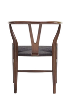 Hans Wegner Wishbone Chair - Dark Walnut Black Cord