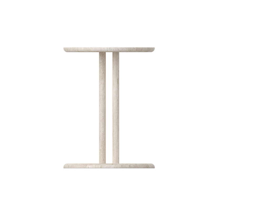 Roquette Side Table - Light Travertine