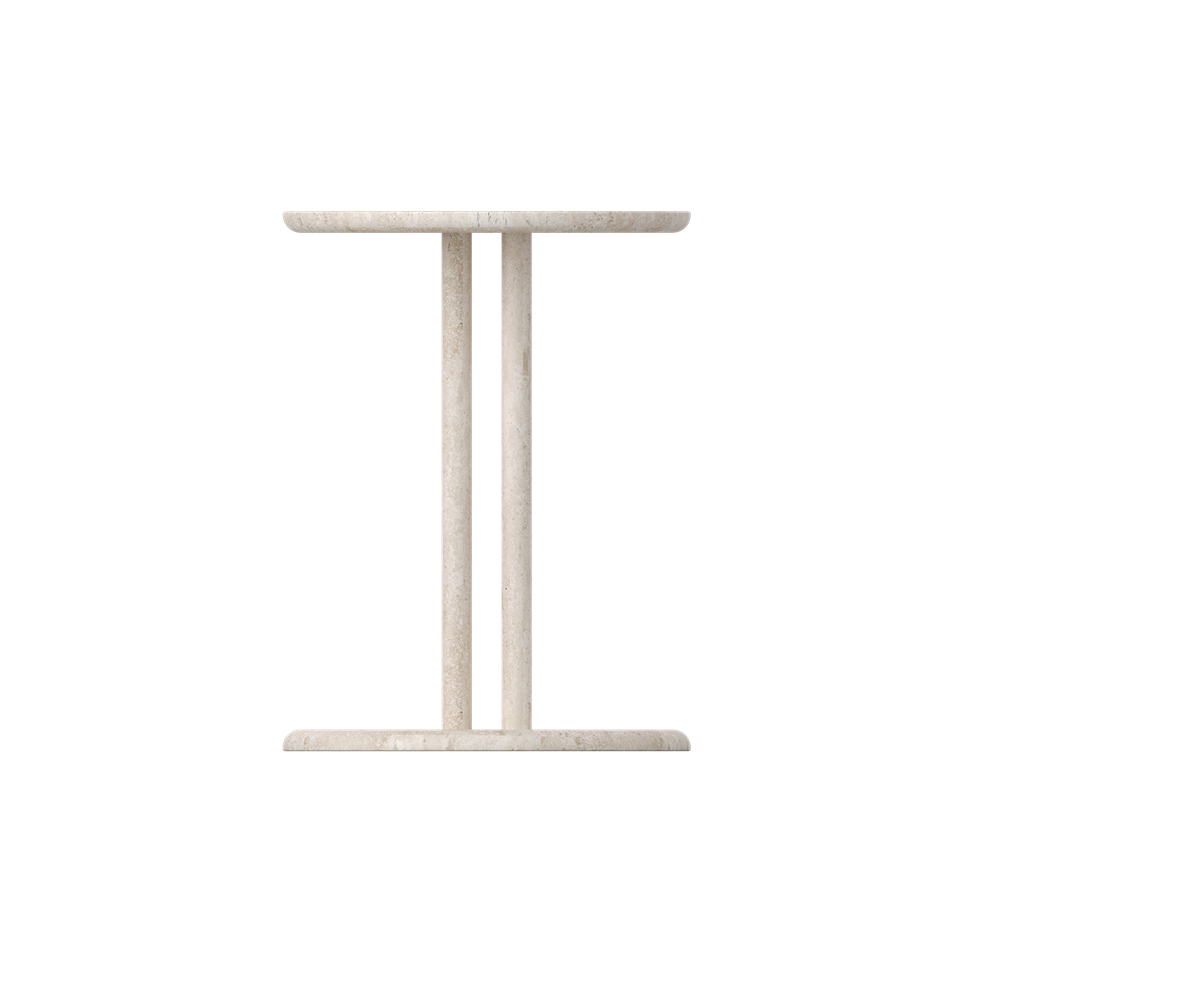 Roquette Side Table - Light Travertine