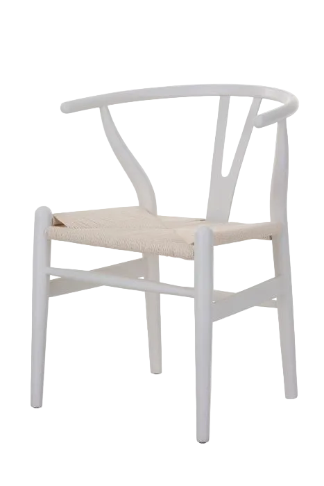 Hans Wegner Wishbone Chair - White Cord