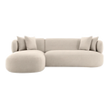 Greenwich Modular 3 Seater Sofa w Left Chaise - Natural Chenille