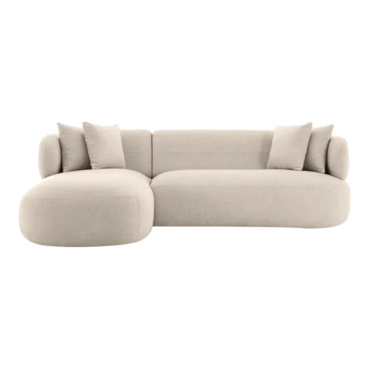 Greenwich Modular 3 Seater Sofa w Left Chaise - Natural Chenille