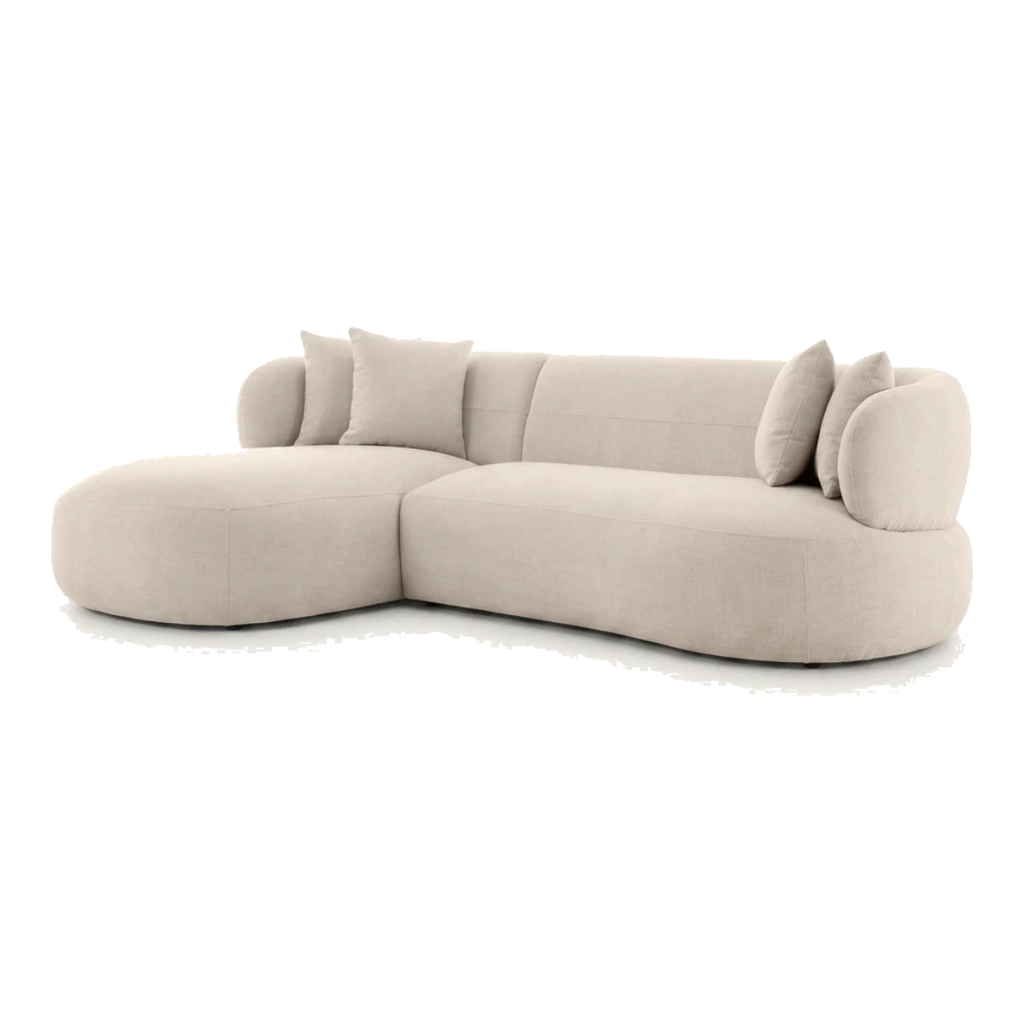 Greenwich Modular 3 Seater Sofa w Left Chaise - Natural Chenille