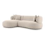 Greenwich Modular 3 Seater Sofa w Left Chaise - Natural Chenille