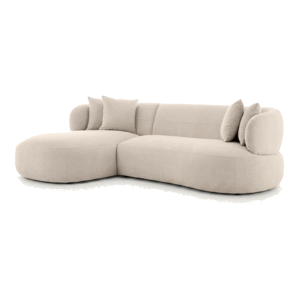 Greenwich Modular 3 Seater Sofa w Left Chaise - Natural Chenille