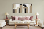 Soft Geometry Canvas Painting