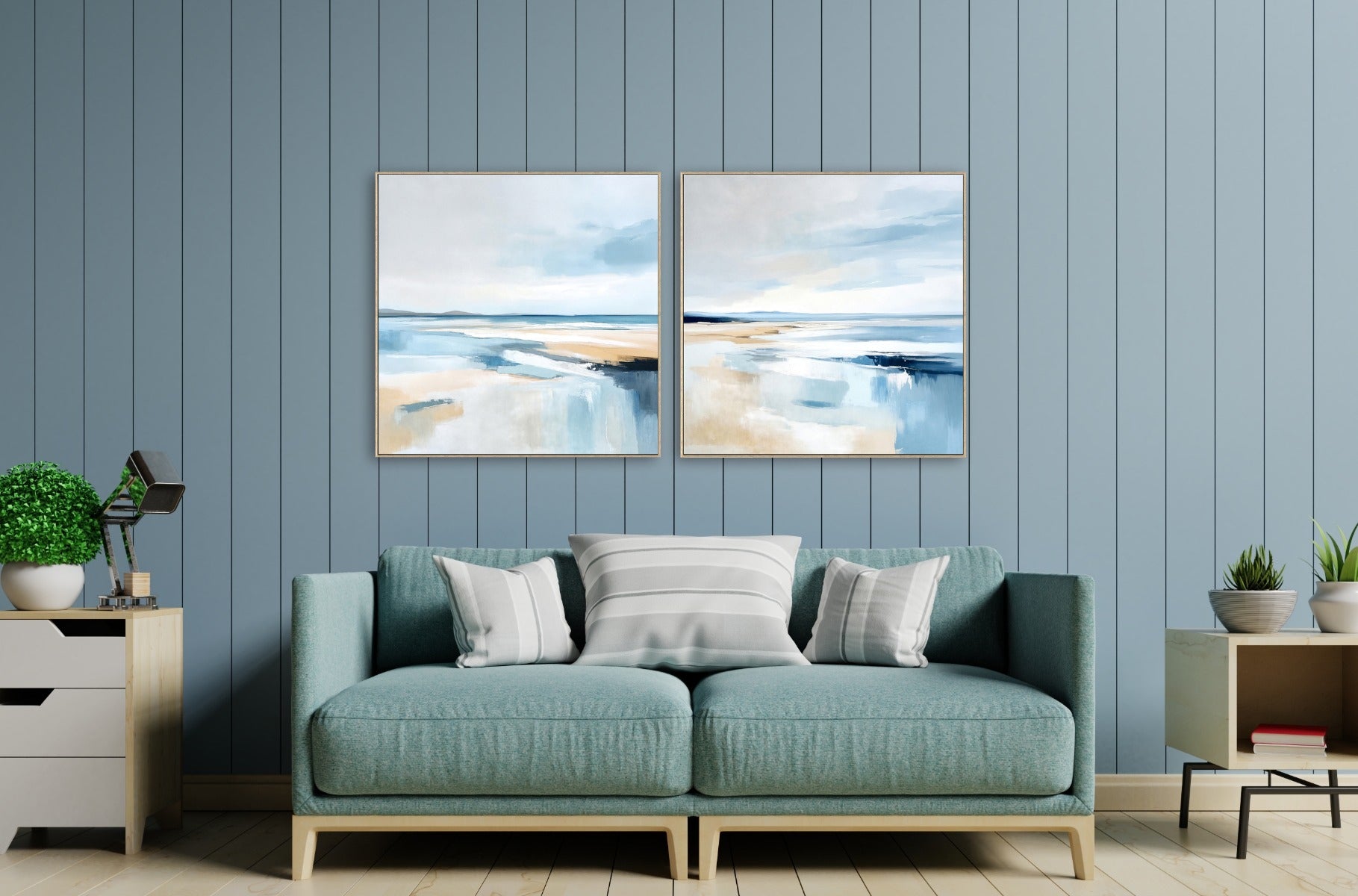 Saltwater Horizon Canvas Painting