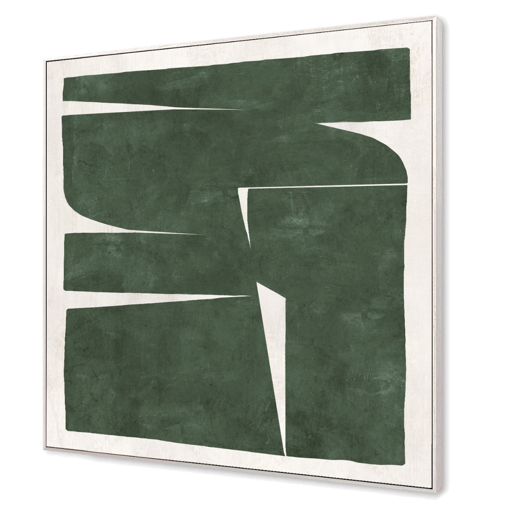 Green Haze Framed Canvas