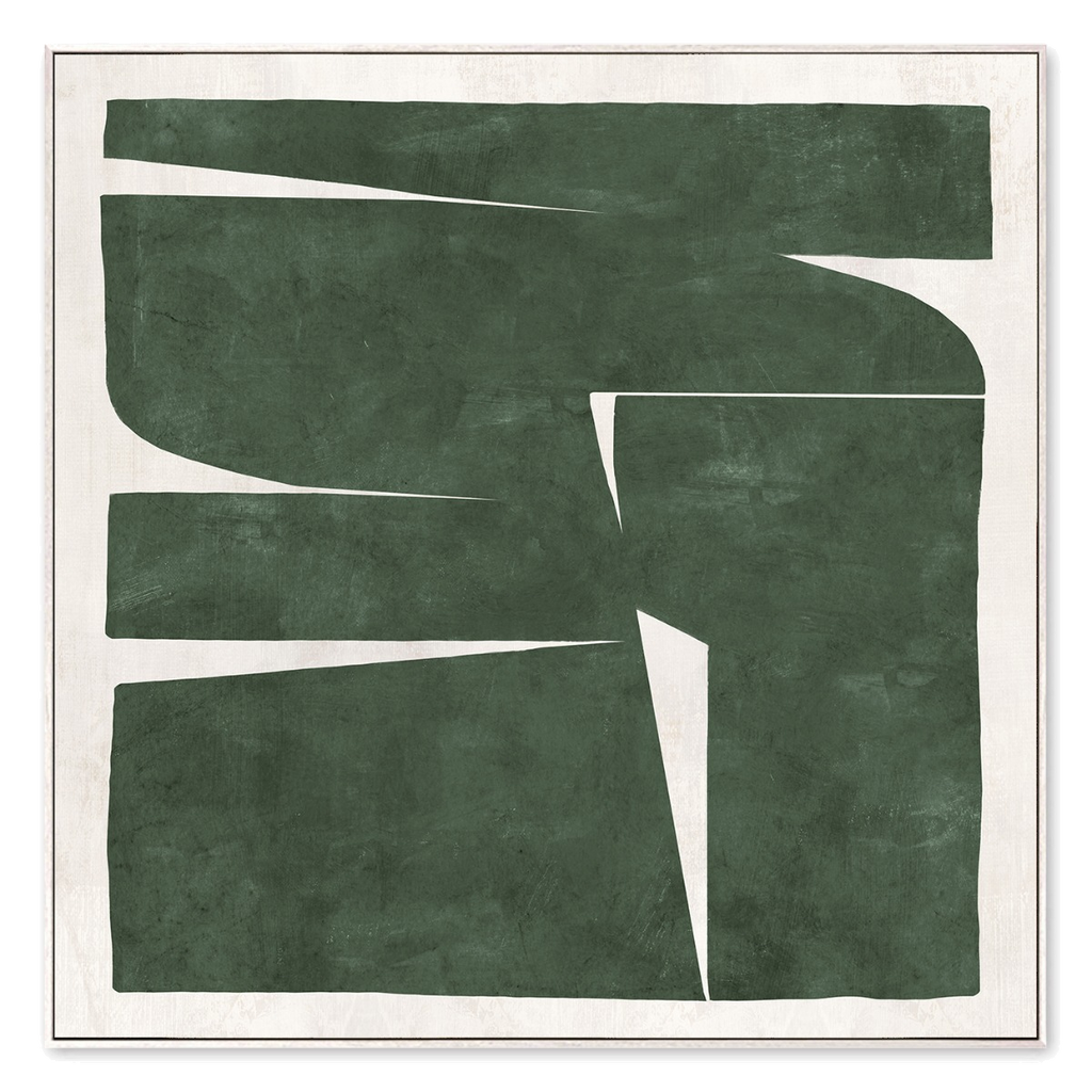 Green Haze Framed Canvas