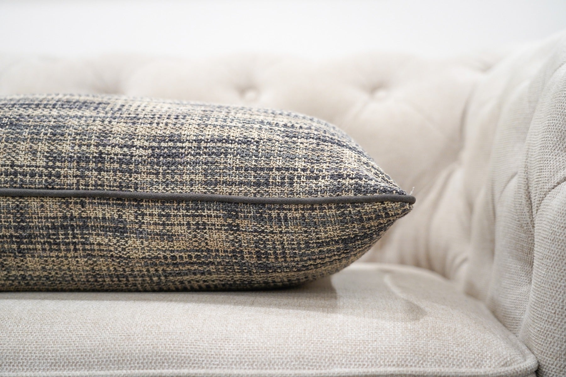 Cream Woven Cushion Feather Insert