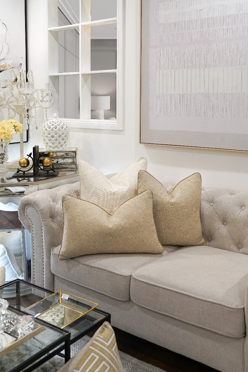 Sand Boucle Cushion Feather Insert