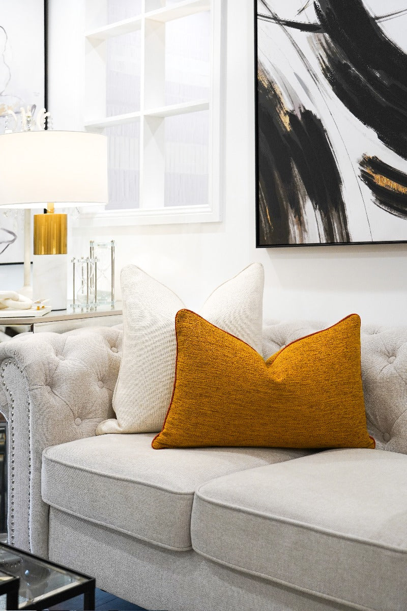 Mustard Orange Cushion Feather Insert