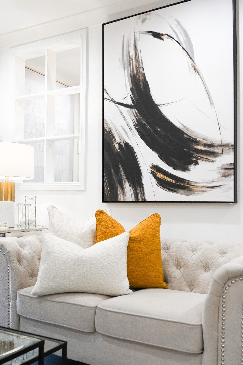 Mustard Orange Cushion Feather Insert