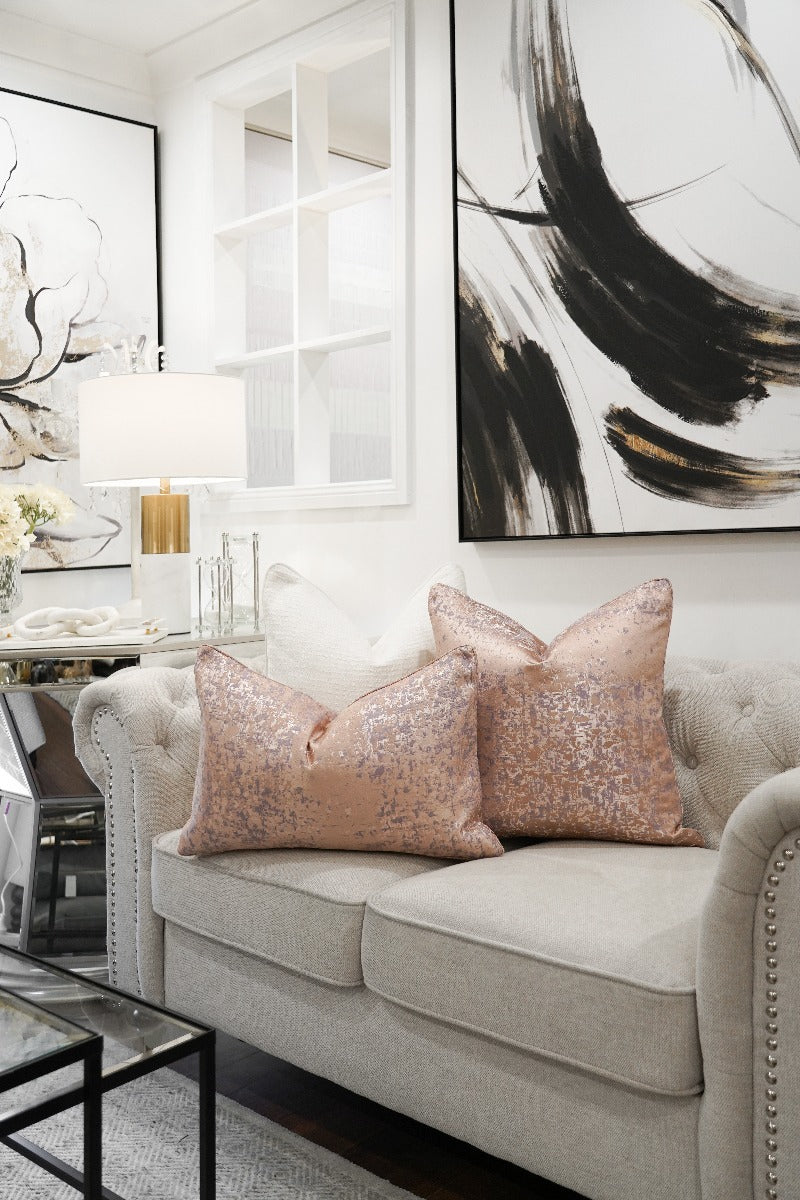 Light Grey Linen Cushion Feather Insert - 40x60cm