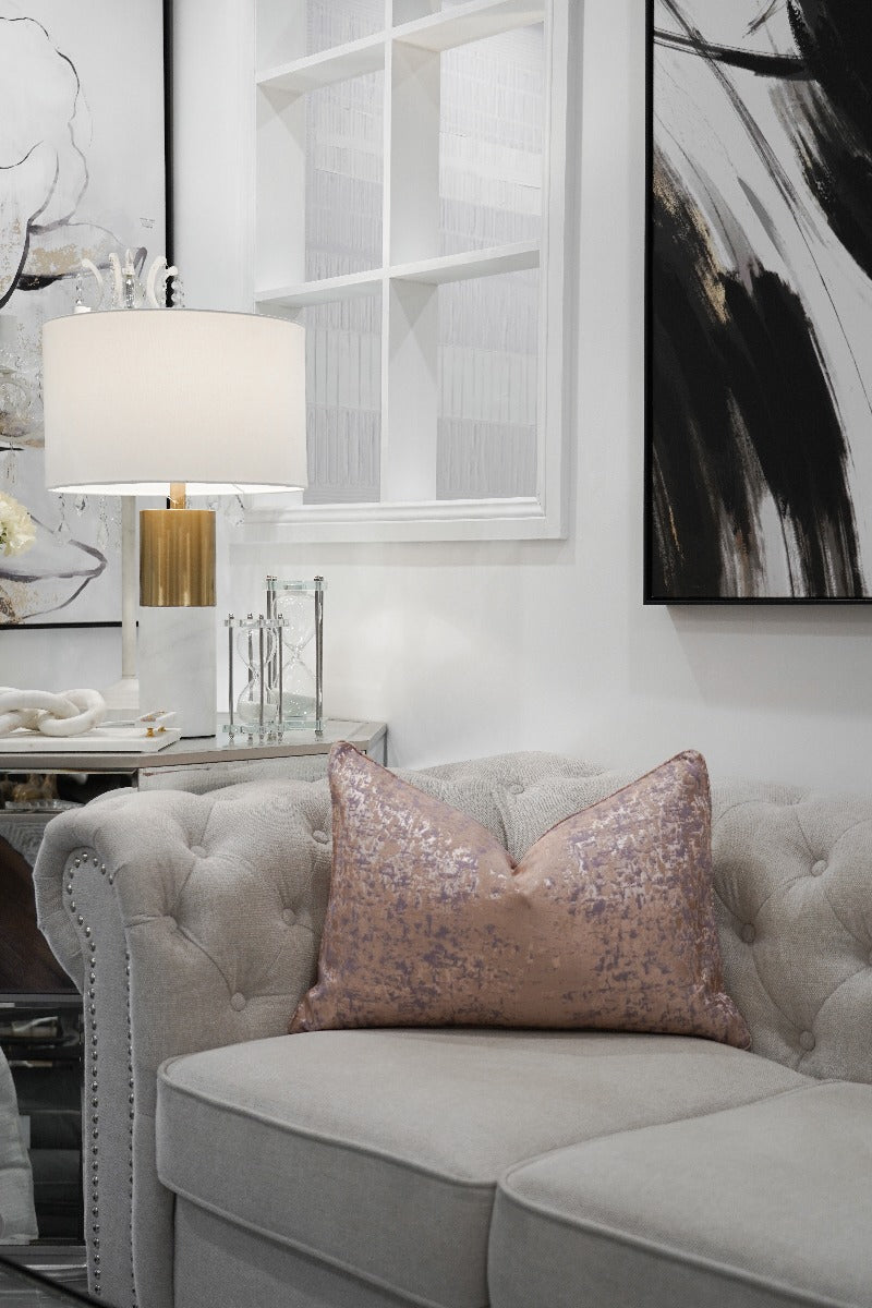 Light Grey Linen Cushion Feather Insert - 40x60cm