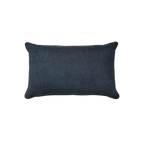 Navy Geometric Chenille Jacquard Cushion Feather Insert