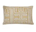 Mustard Geometric Chenille Jacquard Cushion Feather Insert