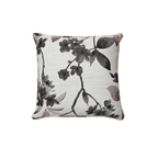 Mauve Floral Chenille Jacquard Cushion Feather Insert