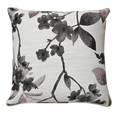 Mauve Floral Chenille Jacquard Cushion Feather Insert