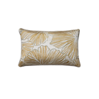 Gold Ginkgo Chenille Jacquard Cushion Feather Insert