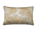 Gold Ginkgo Chenille Jacquard Cushion Feather Insert