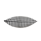Black White Houndstooth Chenille Jacquard Cushion Feather Insert
