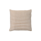 Caramel Houndstooth Chenille Jacquard Cushion Feather Insert