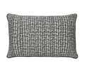 Black White Vintage Houndstooth Chenille Jacquard Cushion Feather Insert