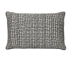 Black White Vintage Houndstooth Chenille Jacquard Cushion Feather Insert