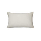 Ivory Tonal Jacquard Cut Velvet Cushion Feather Insert