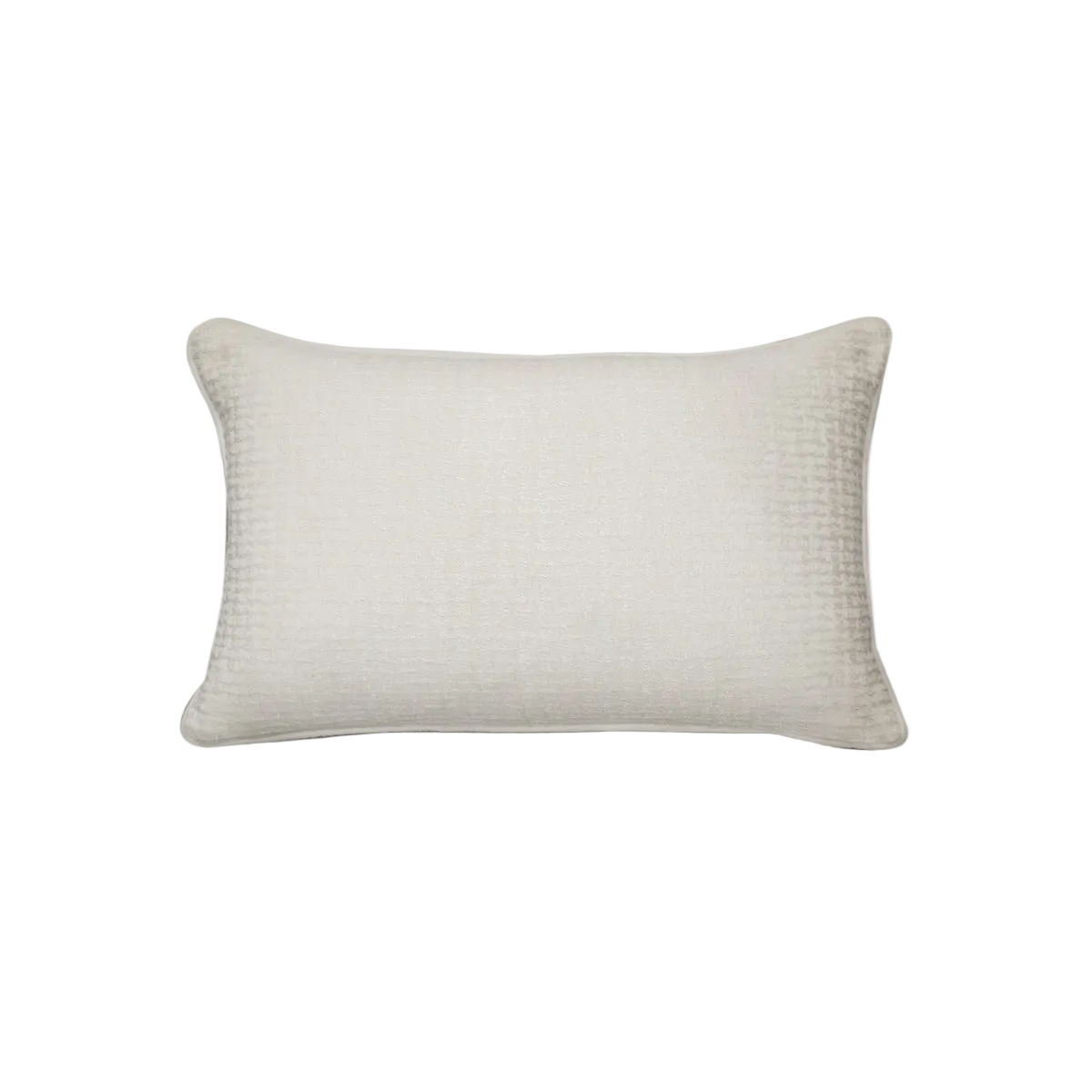 Ivory Tonal Jacquard Cut Velvet Cushion Feather Insert