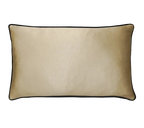 Khaki Faux Leather Cushion Feather Insert
